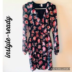 New Floral-print Junior Mini Dress